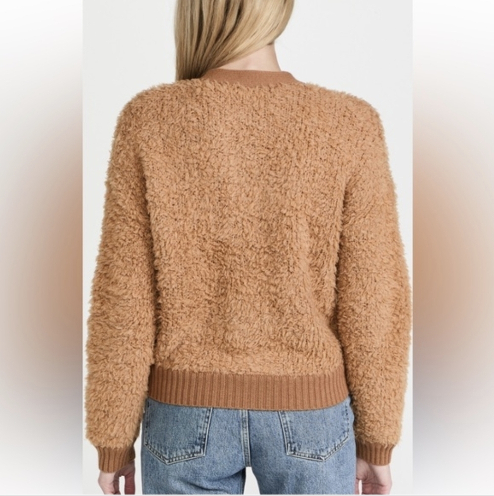Alex Mill Binky Brown Textured Cardigan Merino Wool - Picture 2 of 6